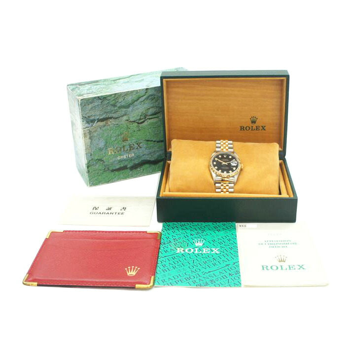 ROLEX ロレックス/DATE JUST/D10P/黒文字盤/16233G//W66****/ABランク/85