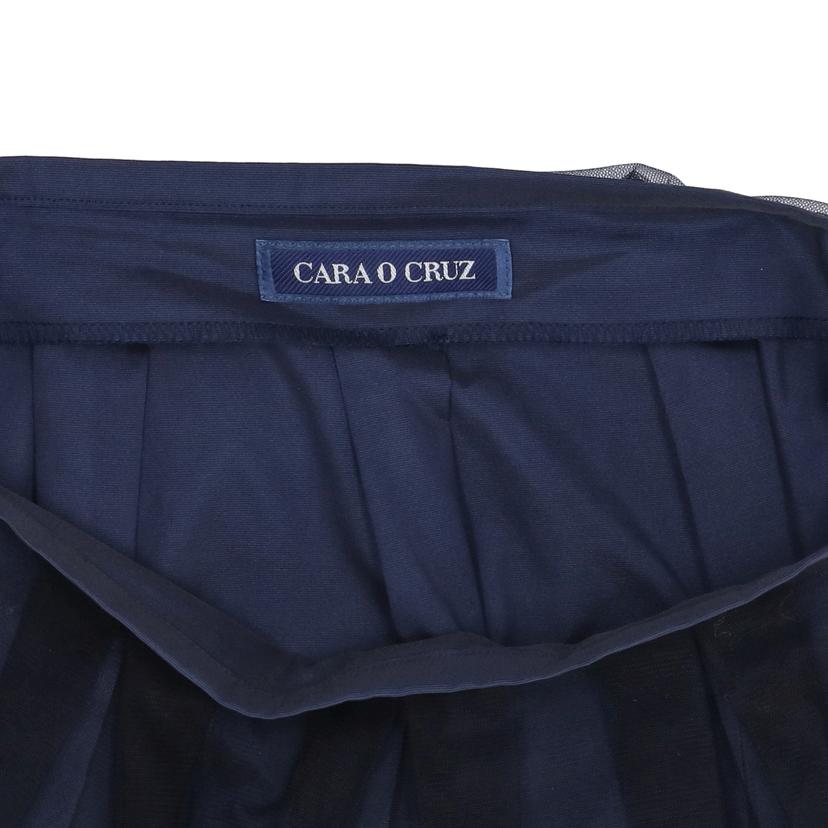 CARA OCRUZ キャラ・オ・クルス/プリーツレーススカート/ネイビー/JS-4600554//2516-50705/ABランク/93