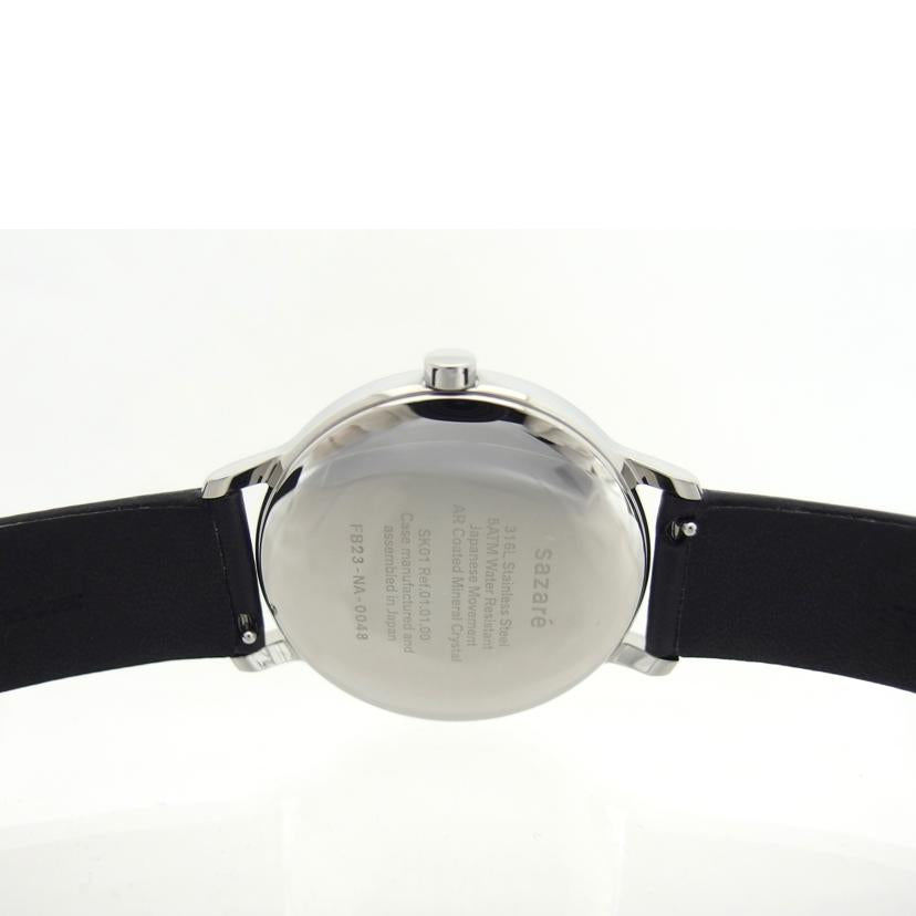 sazare サザレ/SK01/シープスキンレザー/ホワイト文字盤デイトウォッチ/クォーツ/01.01.00//FB2*********/ABランク/04