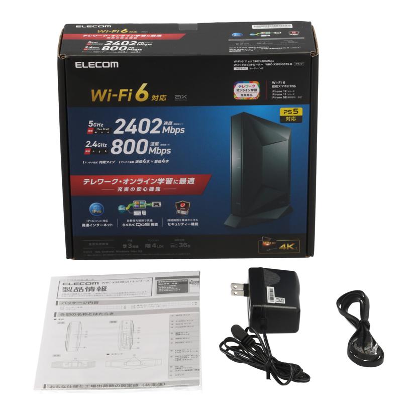 ELECOM エレコム /無線LANルーター/WRC-X3200GST3-B//0326L205708244B/Bランク/70