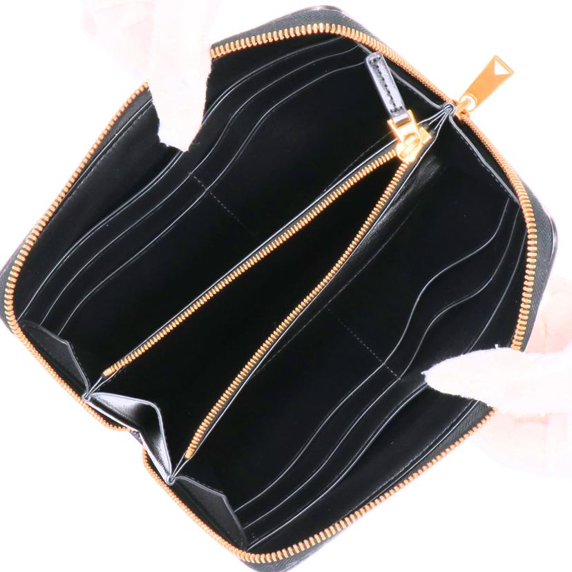 BOTTEGA VENETA ボッテガヴェネタ/イントレチャートラウンドファスナー長財布//SAランク/94