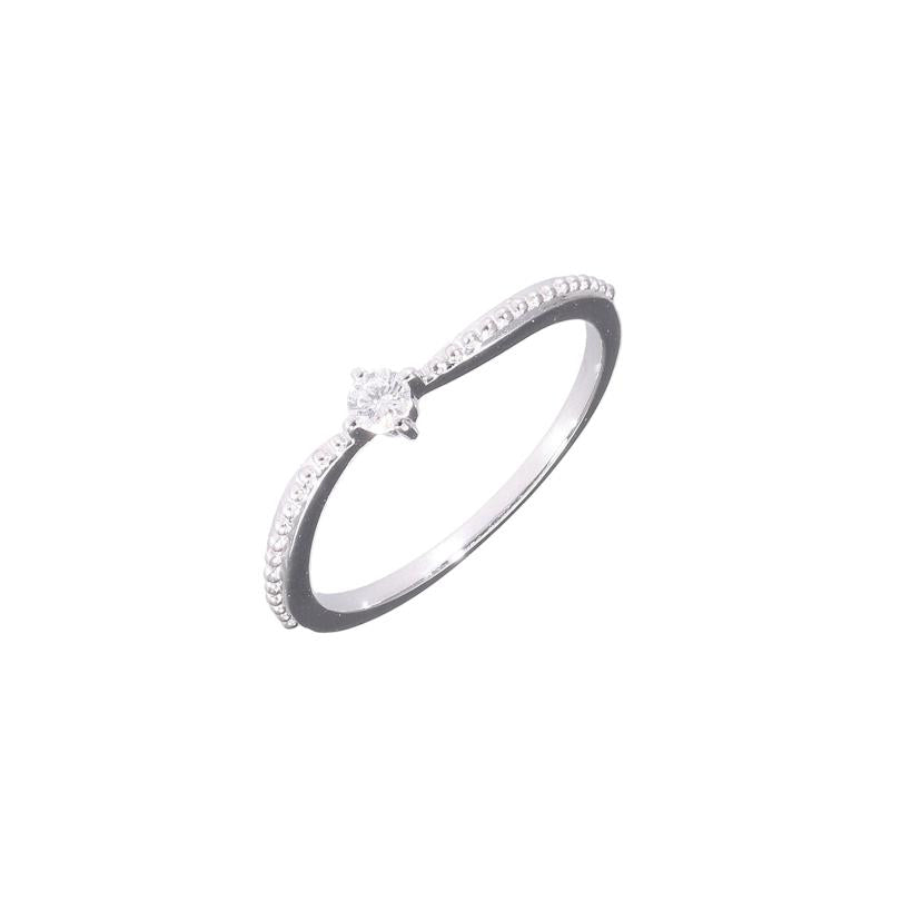 K18WGダイヤリング0.06ct//Aランク/65
