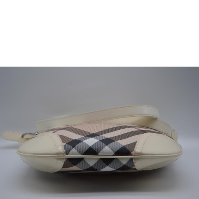 BURBERRY バーバリー/ノバチェックレザーショルダー/ホワイト//ABランク/89