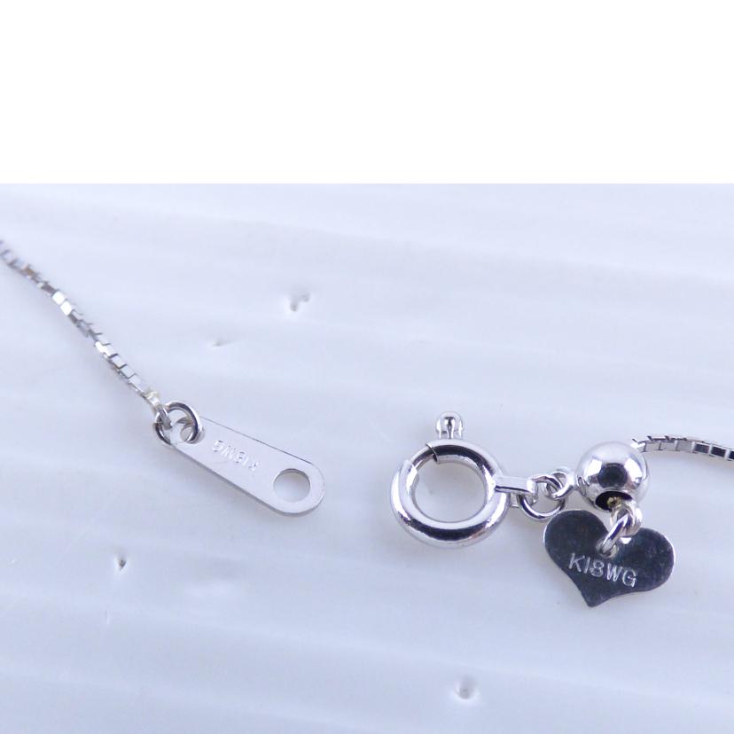 /K18WGダイヤネックレス0.50//ABランク/64