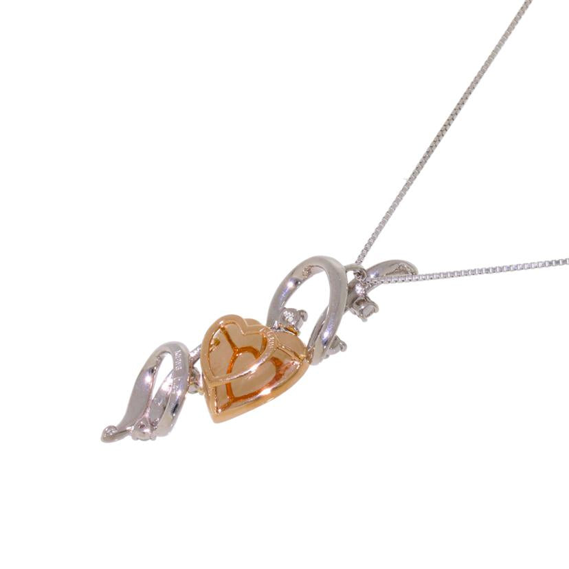 K18WG/PGダイヤネックレス0.44ct//Aランク/69