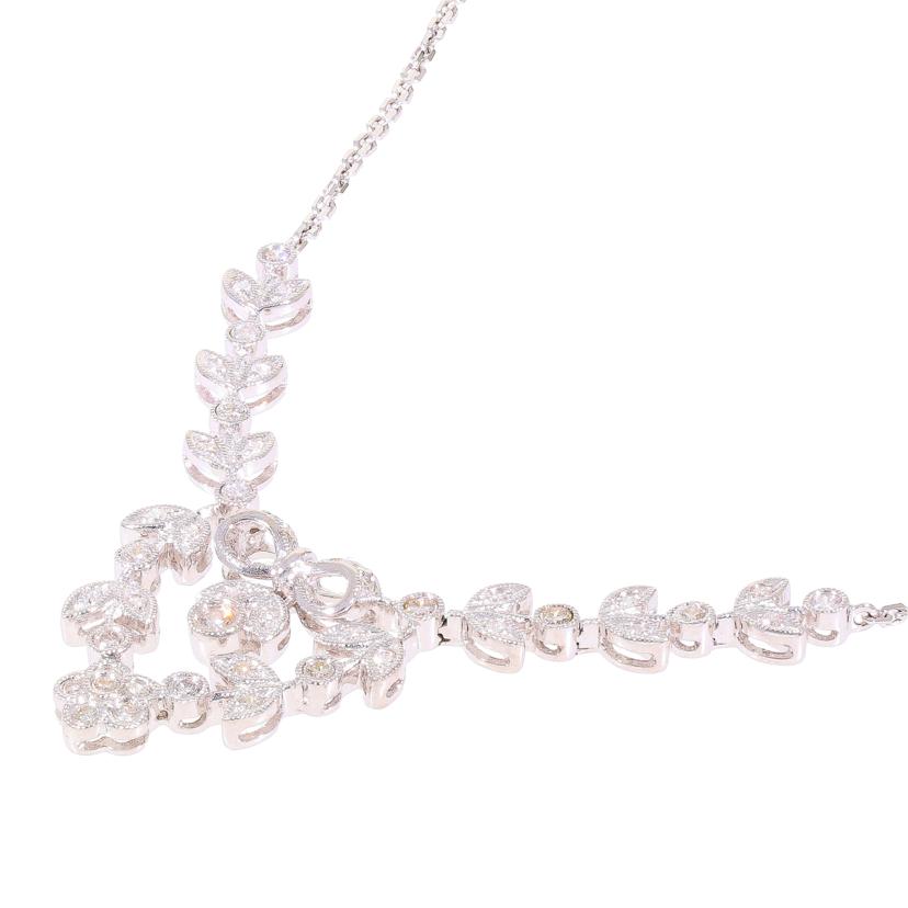 / ◎K18WGダイヤネックレス0.61ct//Aランク/59