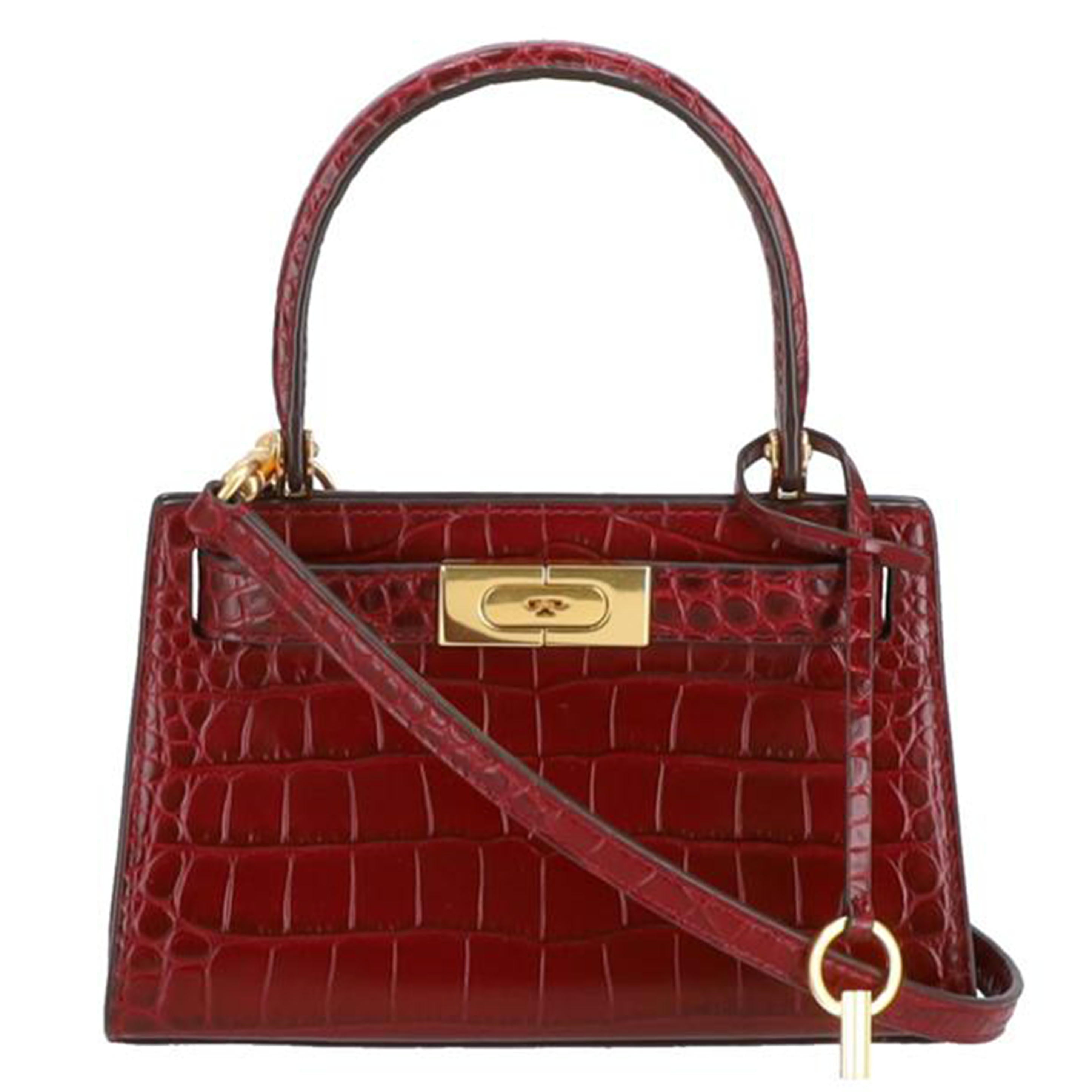 TORY BURCH トリーバーチ/Lee Radziwill クロコ型押しミニショルダー//Aランク/91