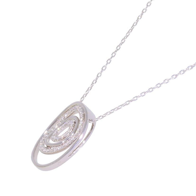/ K18WGダイヤネックレス0.23ct//Aランク/92