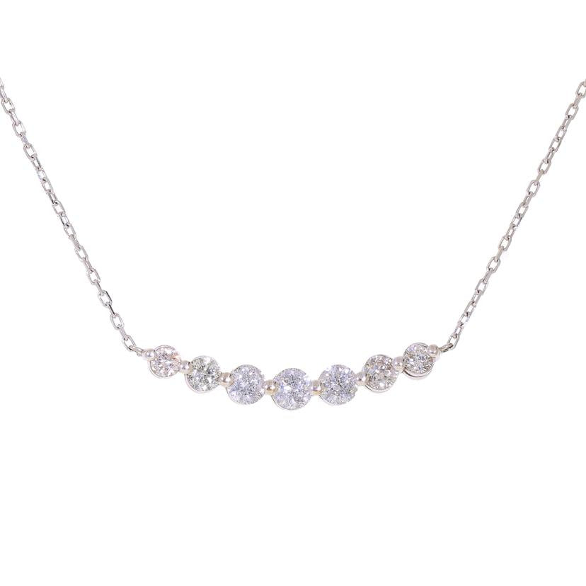 / K18WGダイヤネックレス0.70ct//Aランク/09