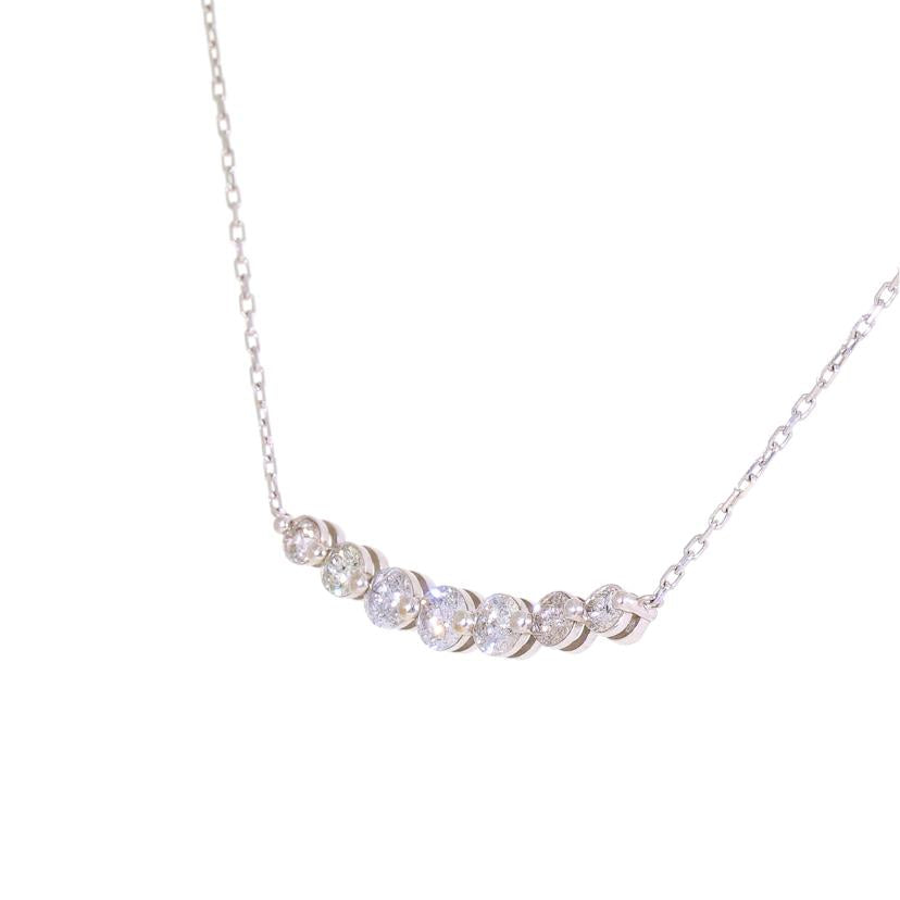 / K18WGダイヤネックレス0.70ct//Aランク/09