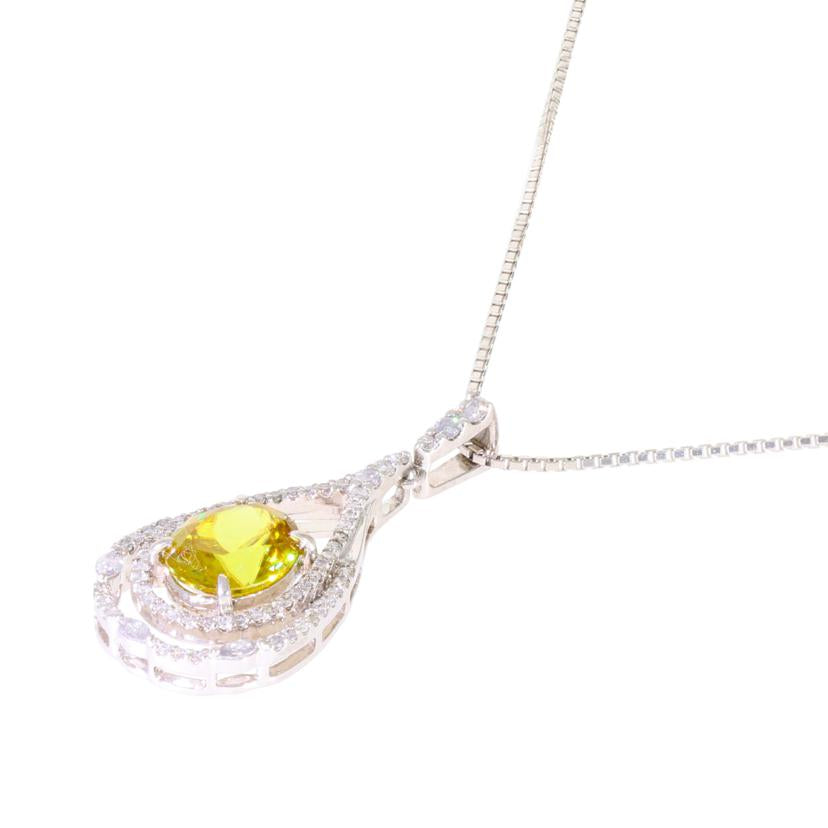/◎PT900/850スフェーンダイヤネックレス2.96/D0.55ct//Aランク/59