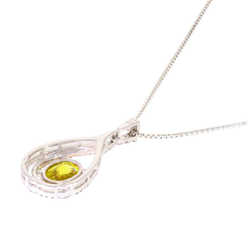 /◎PT900/850スフェーンダイヤネックレス2.96/D0.55ct//Aランク/59