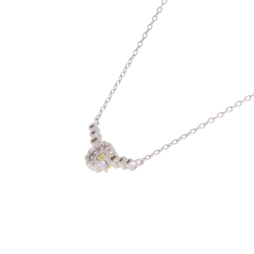 /◎Pt950/850イエローダイヤネックレス0.160/0.15ct//Aランク/59