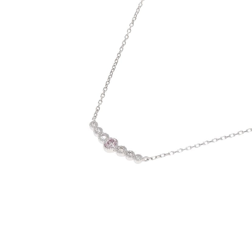 / Pt950/850ピンクダイヤネックレス0.084/0.08ct//Aランク/19