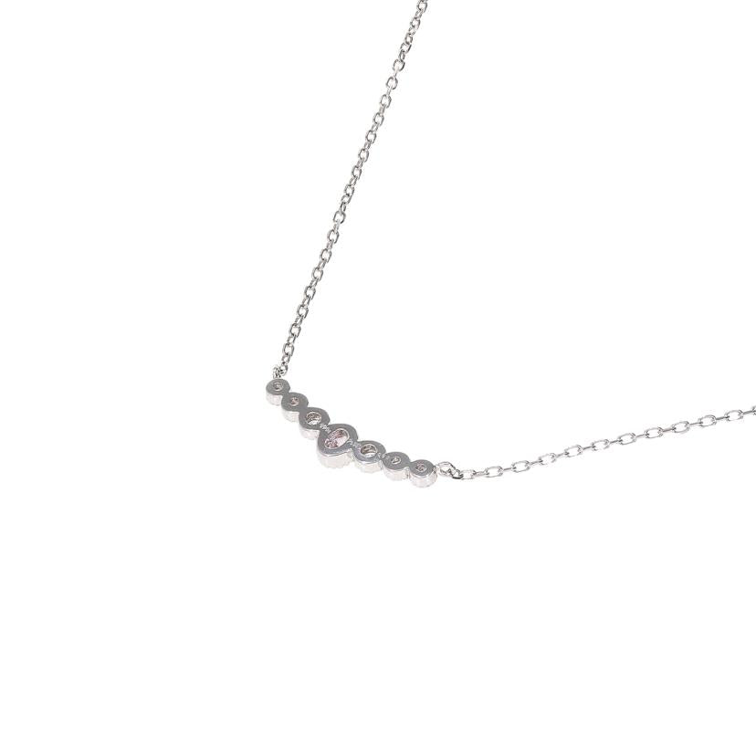 / Pt950/850ピンクダイヤネックレス0.084/0.08ct//Aランク/19