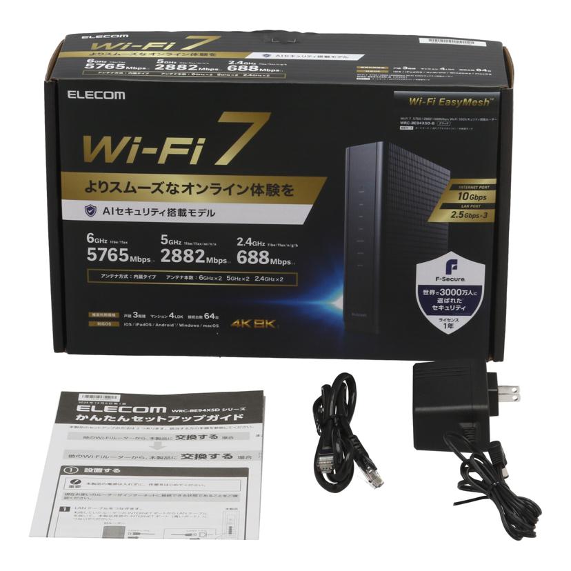 ELECOM エレコム /Wi-Fi7対応無線LANルーター/WRC-BE94XSD-B//1754L623801320A/Aランク/62