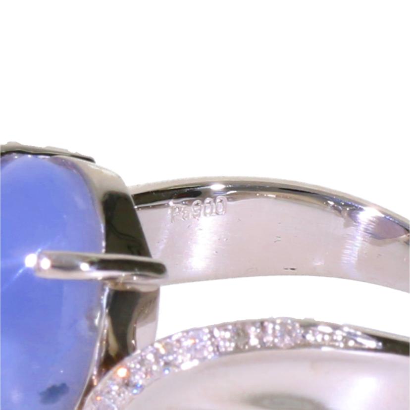 /◎Pt900 スターサファイアダイヤリング8.41/0.15ct//Aランク/59