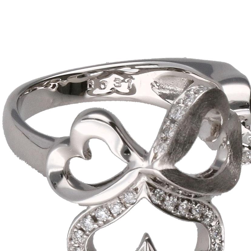 / K18WGダイヤリング0.31ct//ABランク/19