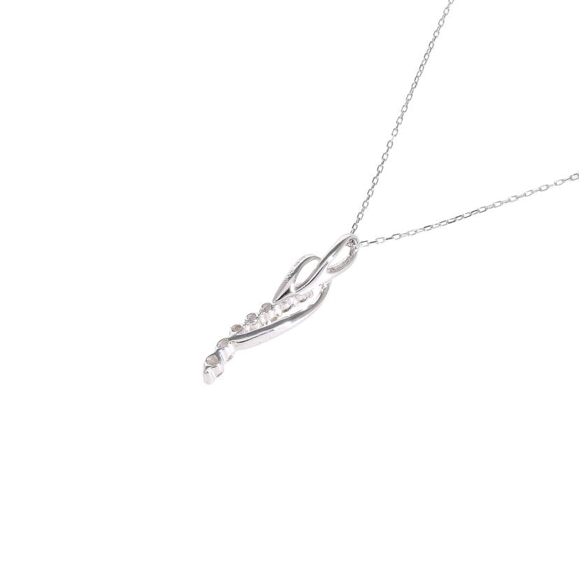 / K18WGダイヤネックレス0.10ct//Aランク/81