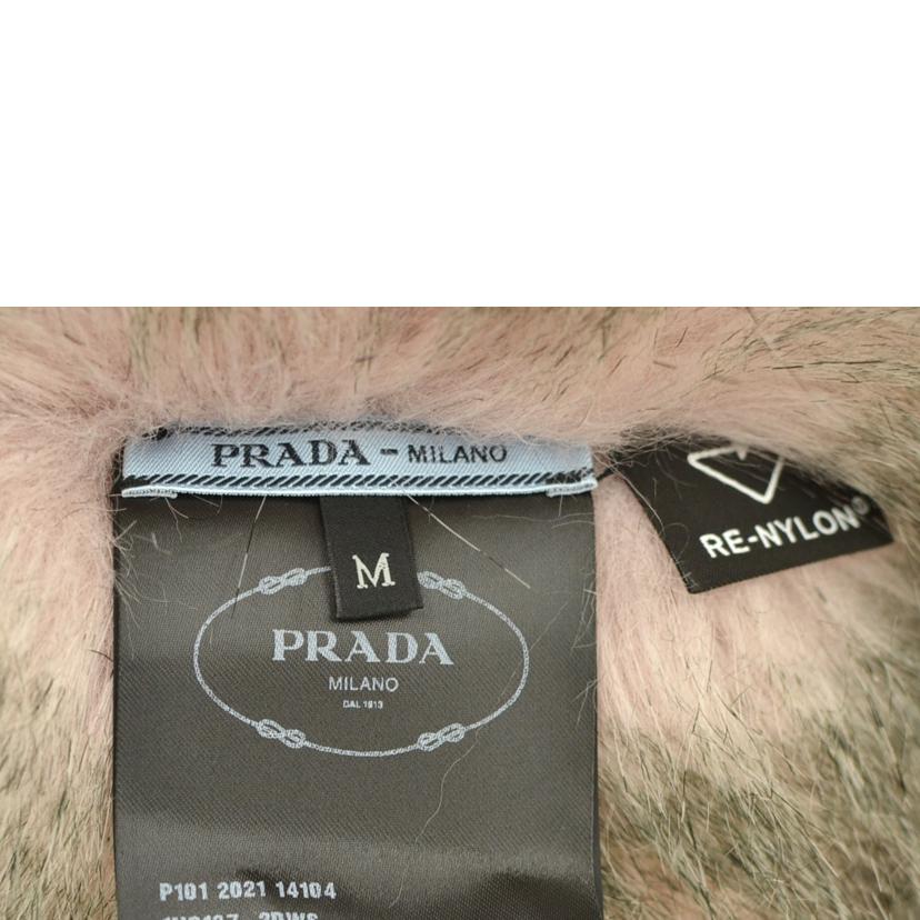 PRADA/25 プラダ/PRADA/ファー付ナイロンバゲットハット/M/1HC137//Sランク/75