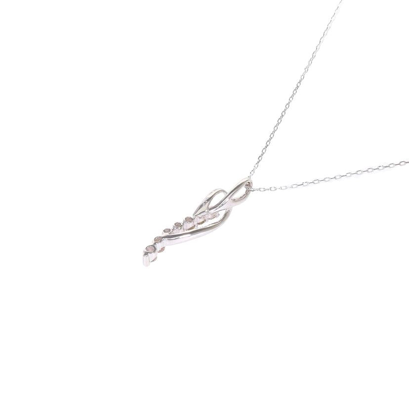 / K18WGダイヤネックレス0.10ct//Aランク/64