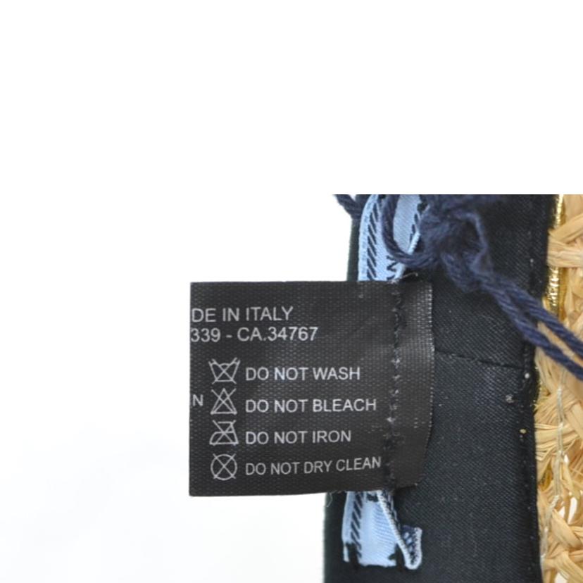 PRADA/25 プラダ/プラダ/ラフィア×ナッパレザーバイザーハット/S/1HC225//Sランク/75