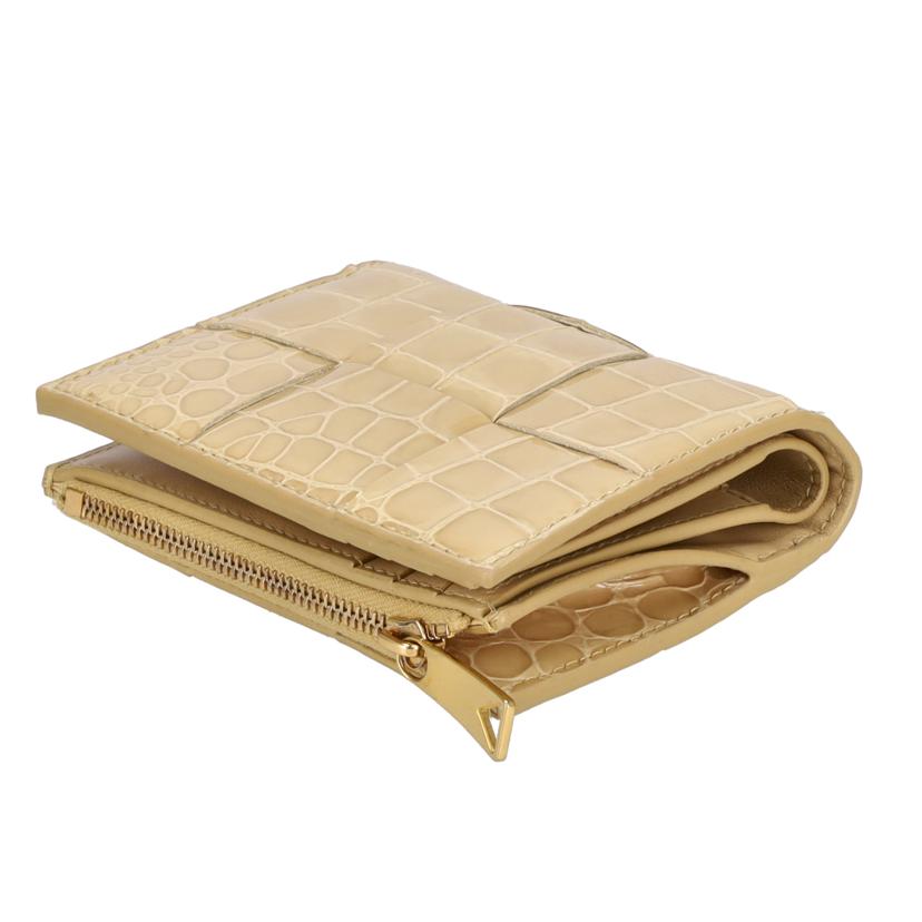 BOTTGA VENETA ボッテガヴェネタ/カセットクロコイントレチャートエナメル2つ折り財布//A00*******/ABランク/75