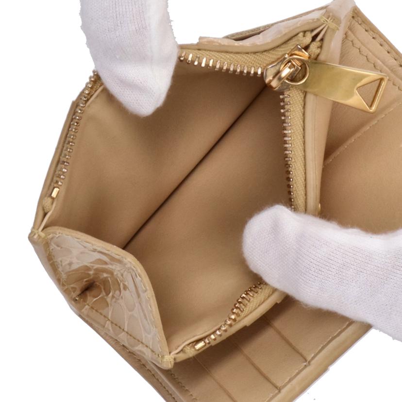 BOTTGA VENETA ボッテガヴェネタ/カセットクロコイントレチャートエナメル2つ折り財布//A00*******/ABランク/75