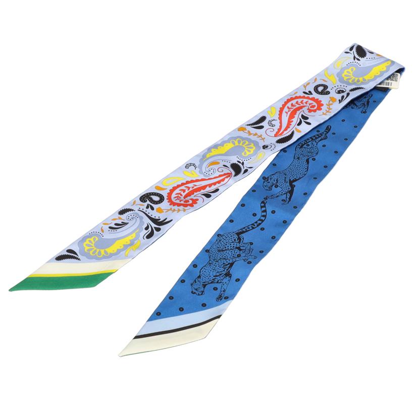 HERMES エルメス/ツイリー/チーター・バンダナ/ブルー//Aランク/75