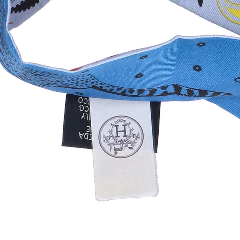 HERMES エルメス/ツイリー/チーター・バンダナ/ブルー//Aランク/75