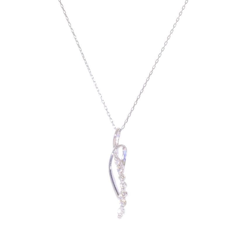 / K18WGダイヤネックレス0.10ct//Aランク/71