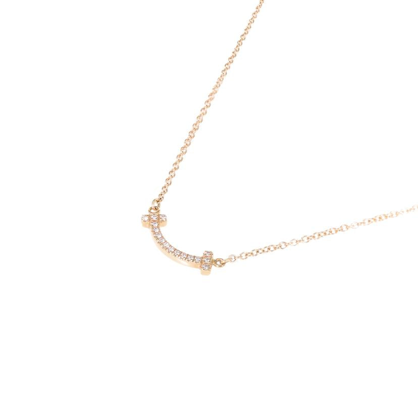 AU750PG/TIFFANY&Co ティファニー/TIFFANY AU750PGTスマイルミニダイヤネックレス45cm/2.2//Aランク/75