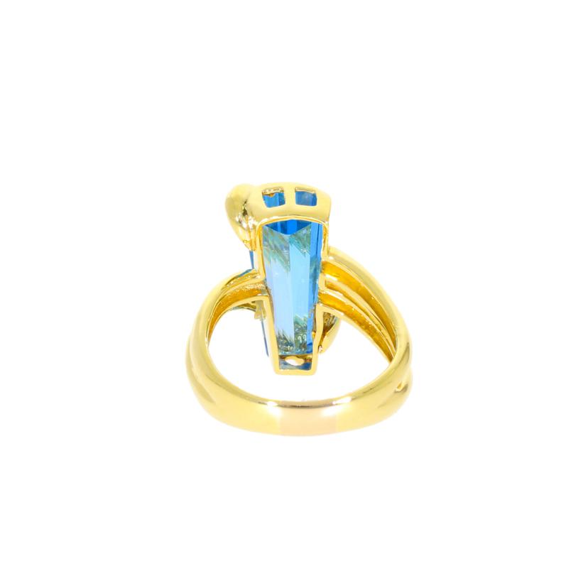 /◎K18ブルートパーズダイヤリング7.00/012ct//Aランク/59