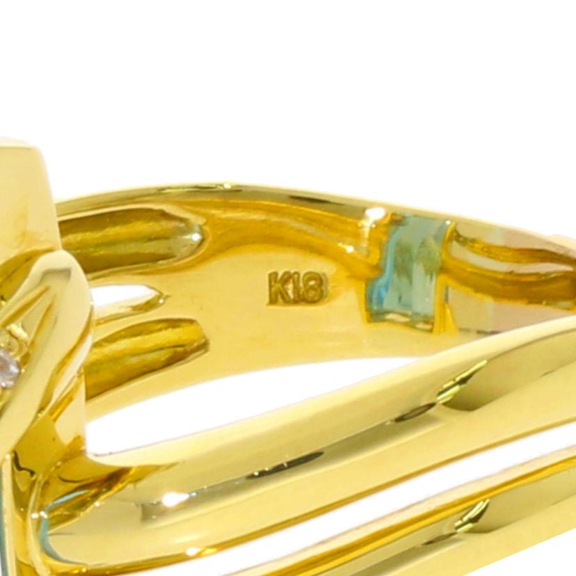 /◎K18ブルートパーズダイヤリング7.00/012ct//Aランク/59