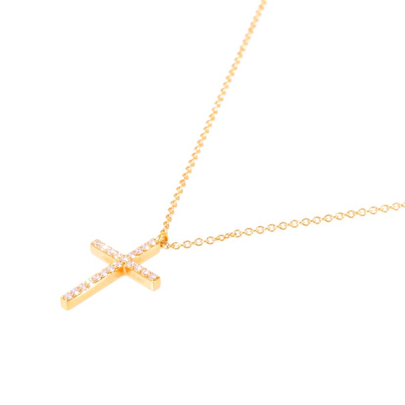 TIFFANY&Co. ティファニー/◎TIFFANY K18メトロクロスダイヤネックレス//Aランク/59