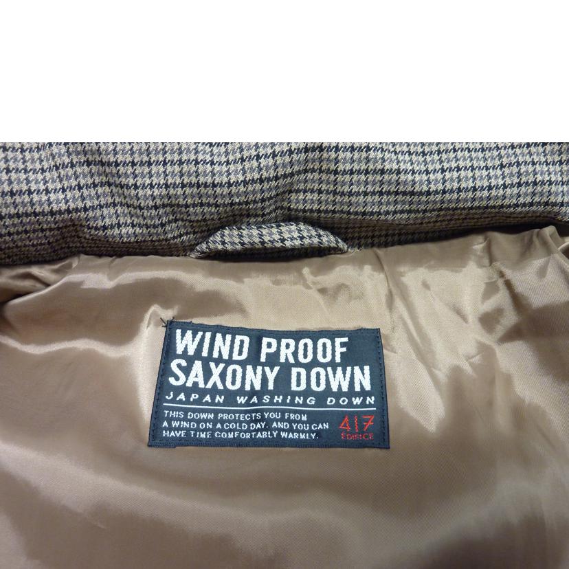417 EDIFICE フォーワンセブンバイエディフィス/チェックダウンジャケット/18-011-312-3011-3-0//ABランク/88