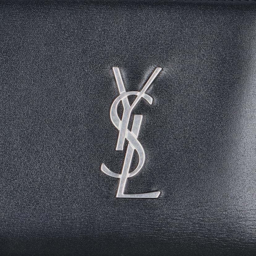 YSL イヴサンローラン/YSLロゴ レザー二つ折り財布/575726//Aランク/70