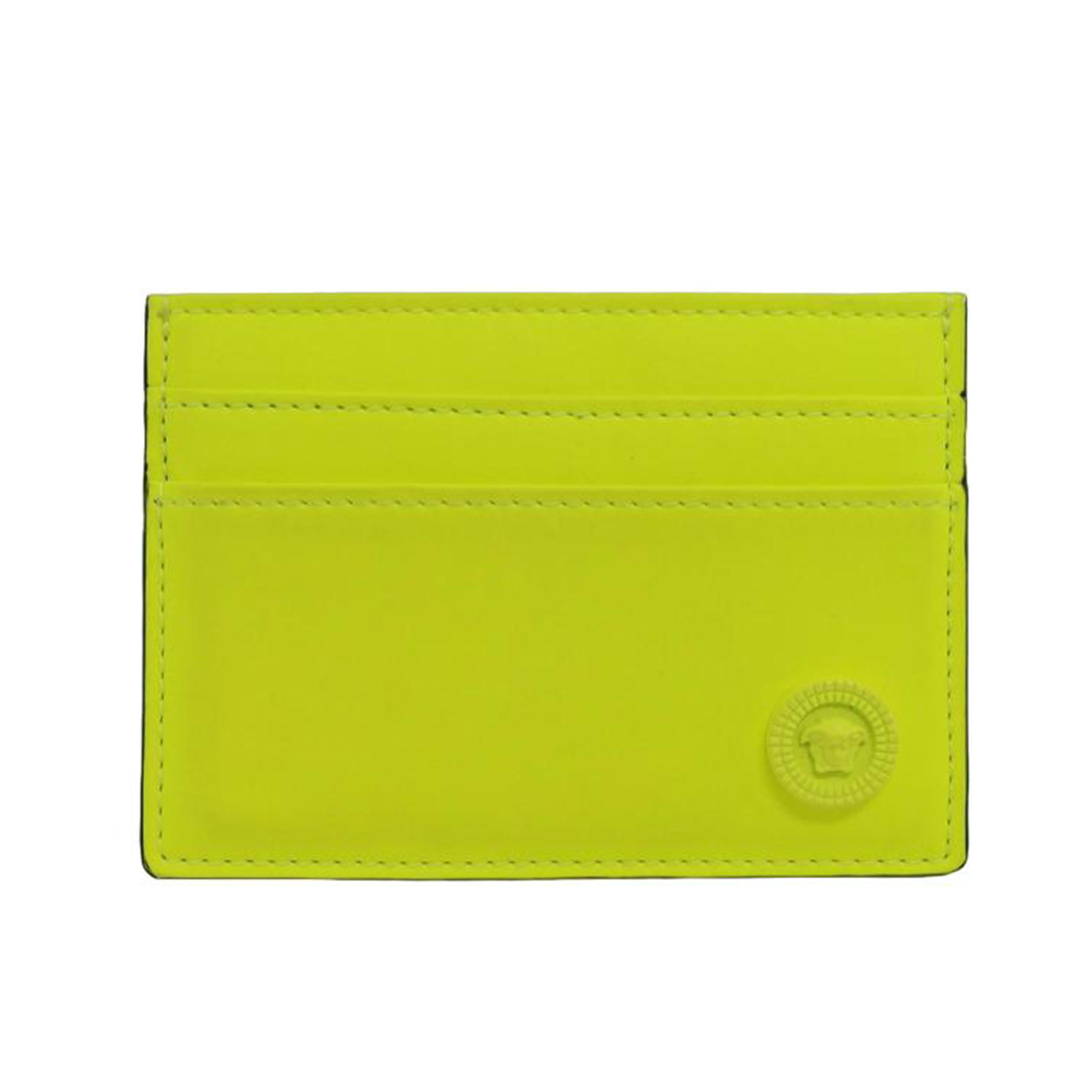 VERSACE ヴェルサーチェ/メドゥーサ ビギー/カードケース/ネオンイエロー/DPN2467/1A05512//04F***/Bランク/04