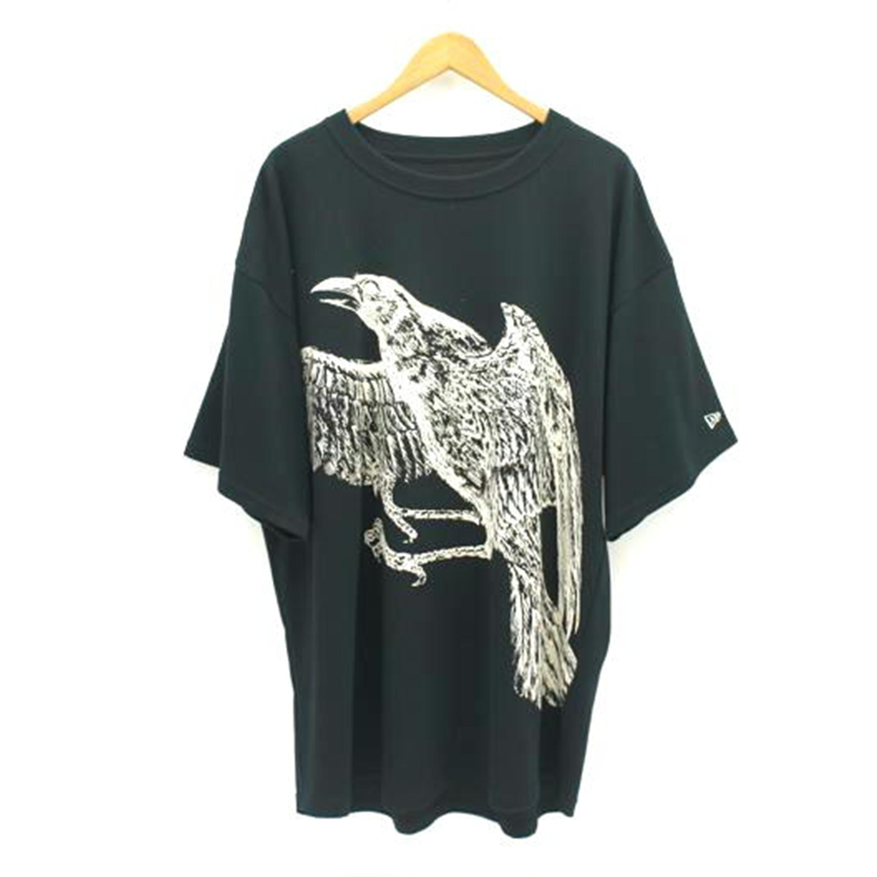 yohji yamamoto POUR HOMME × NEW ERA ヨウジヤマモトプールオム×ニューエラ/クロウプリントラウンドヘムショートスリーブティー/HG-T96-996//Aランク/09