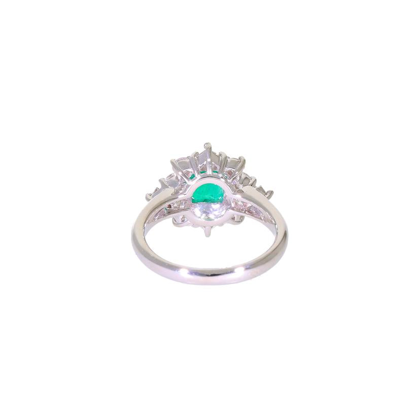 Pt900エメラルドダイヤリング0.66/D0.71ct//Aランク/92