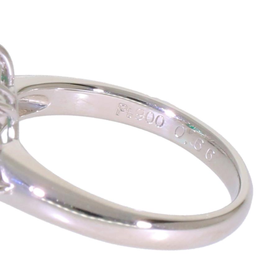 Pt900エメラルドダイヤリング0.66/D0.71ct//Aランク/92