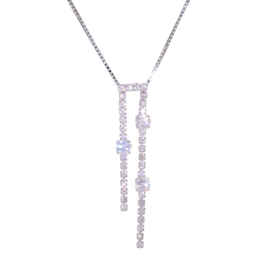 K18WGダイヤネックレス1.00ct//Aランク/05