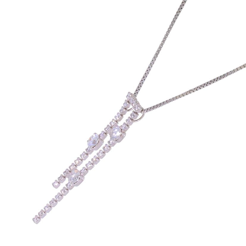 K18WGダイヤネックレス1.00ct//Aランク/05