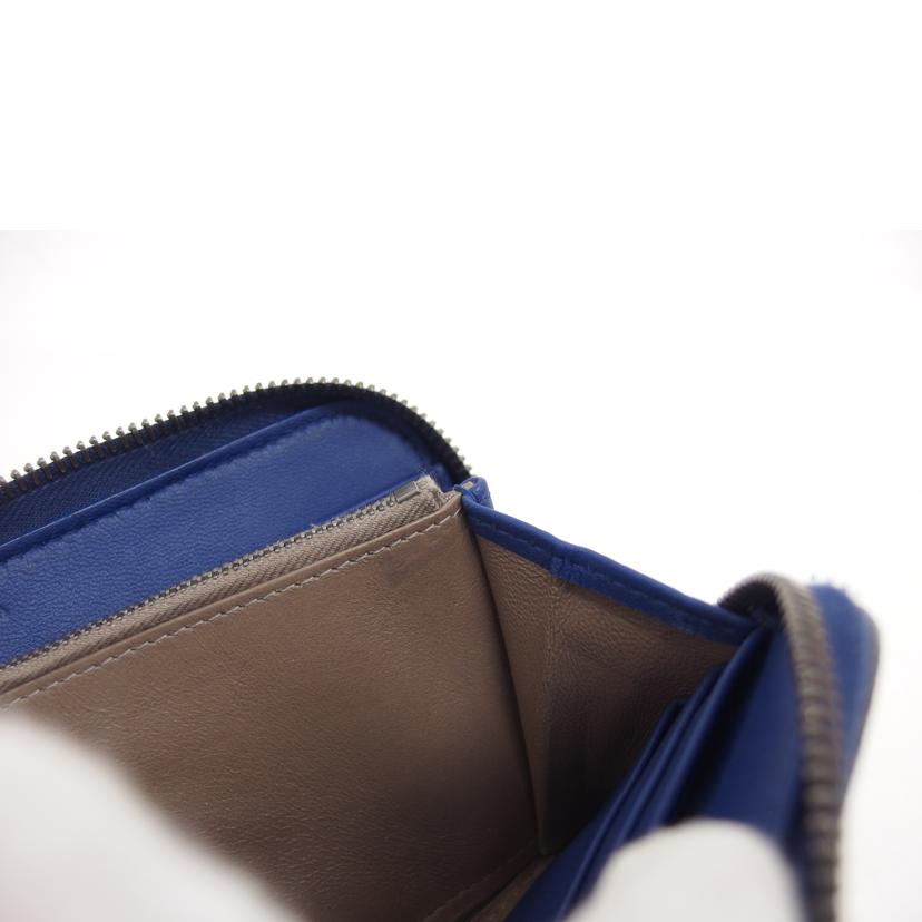 BOTTEGA VENETA ボッテガヴェネタ/イントレチャート/ラウンドファスナー長財布/パイソン/ブルー//B07*******/ABランク/04