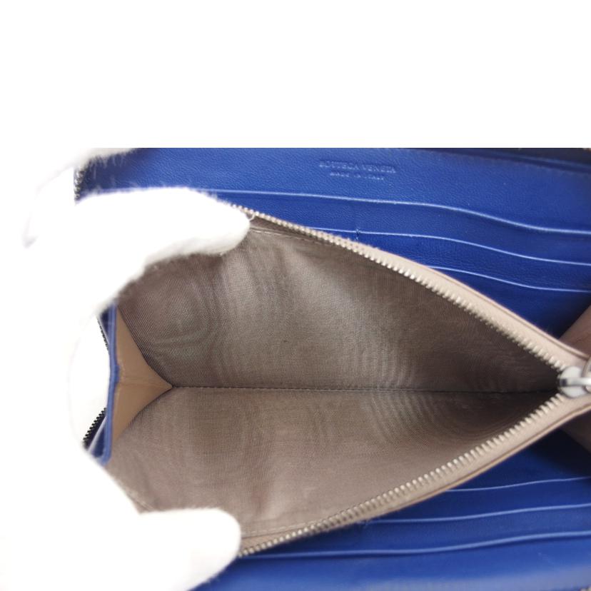 BOTTEGA VENETA ボッテガヴェネタ/イントレチャート/ラウンドファスナー長財布/パイソン/ブルー//B07*******/ABランク/04