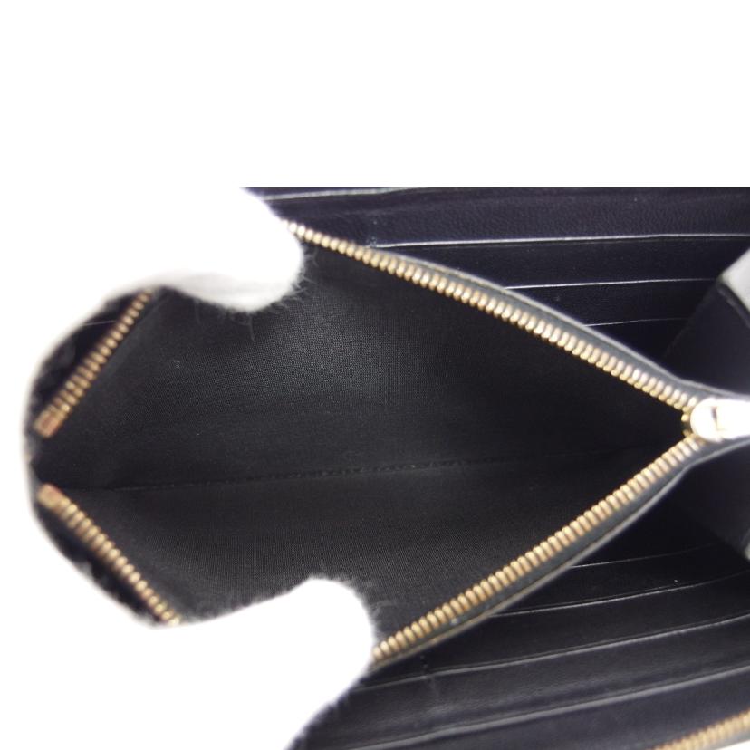 CELINE セリーヌ/バイカラーラウンドファスナー長財布/パイソン×ブラック//F-T******/Bランク/04