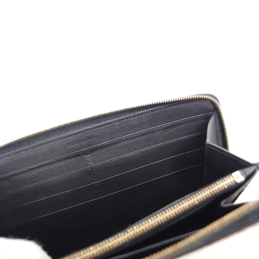 CELINE セリーヌ/バイカラーラウンドファスナー長財布/パイソン×ブラック//F-T******/Bランク/04