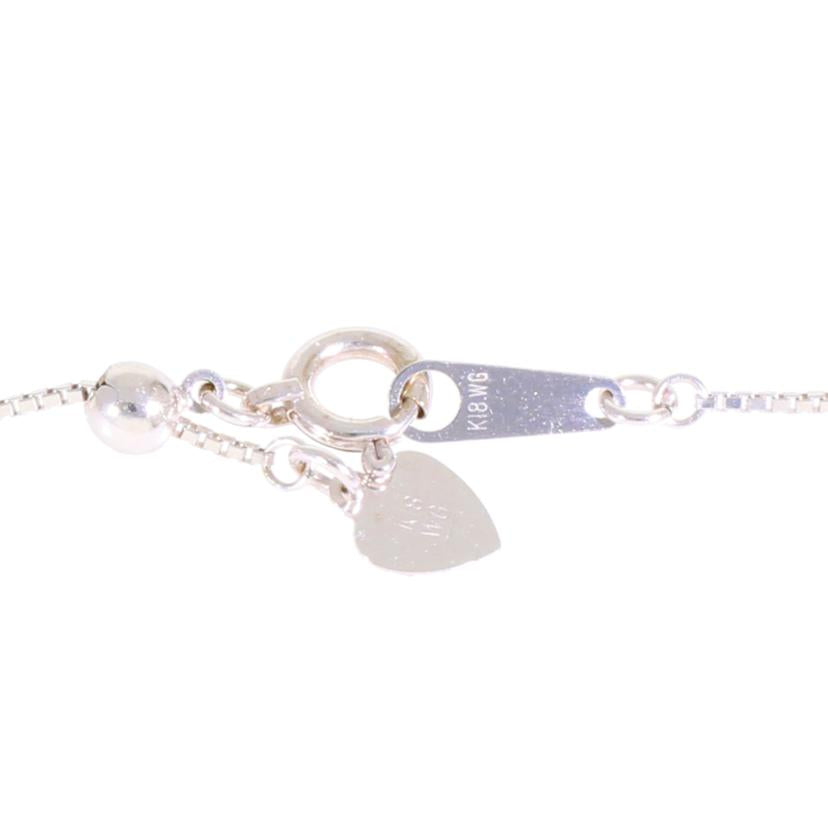 / ◎K18WGダイヤネックレス0.301/0.51ct//Aランク/59