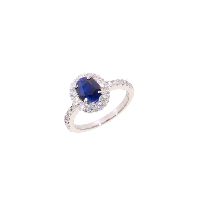 /◎ Pt900サファイアダイヤリング2.28/D0.73ct//Aランク/59