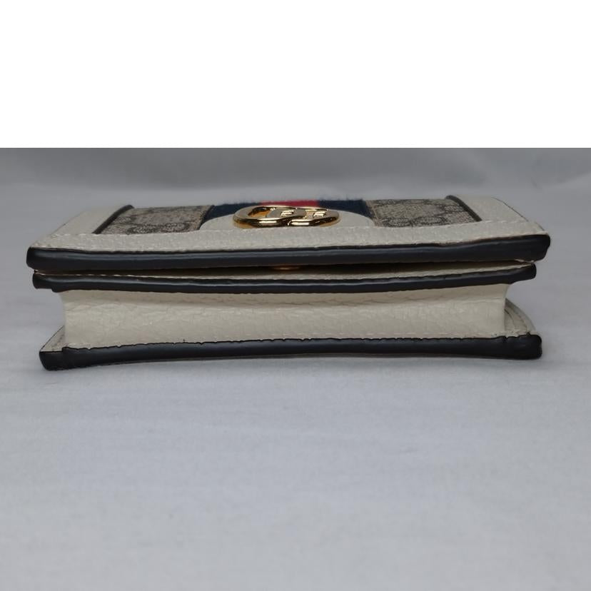 GUCCI グッチ/GGシェリーライン 二つ折りコンパクト財布/523155//041*/Aランク/52